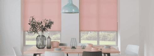 Dining room with sunscreen blinds