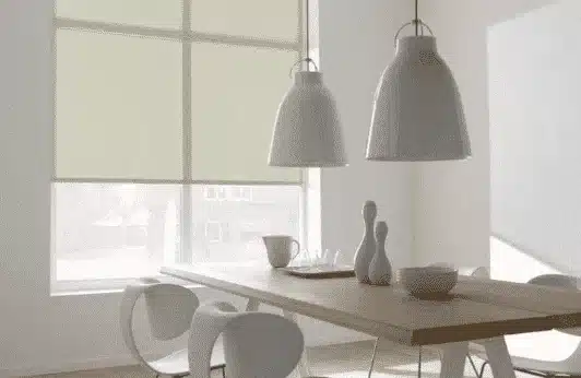 Dining area with sunscreen blind